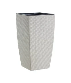 Dehner Kunststoff-Flechttopf Dallas, Quadratisch