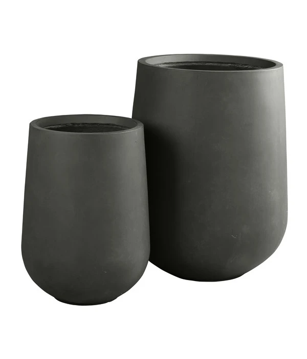 Dehner Fiberglas-Topf Curved, Rund, Grau 8 Dehner Fiberglas-Topf Curved, Rund, Grau – Bild 6