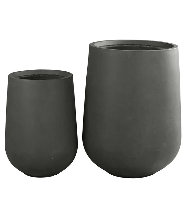 Dehner Fiberglas-Topf Curved, Rund, Grau 9 Dehner Fiberglas-Topf Curved, Rund, Grau – Bild 7