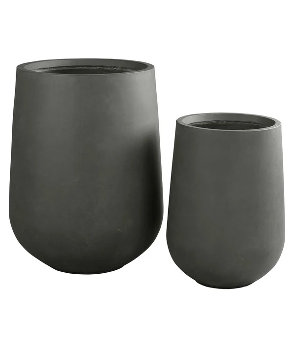 Dehner Fiberglas-Topf Curved, Rund, Grau 10 Dehner Fiberglas-Topf Curved, Rund, Grau – Bild 8