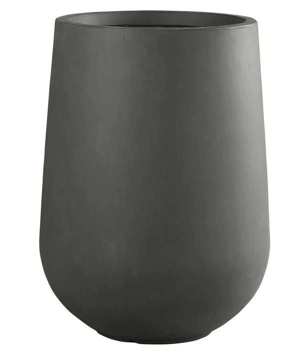 Dehner Fiberglas-Topf Curved, Rund, Grau 3 Dehner Fiberglas-Topf Curved, Rund, Grau