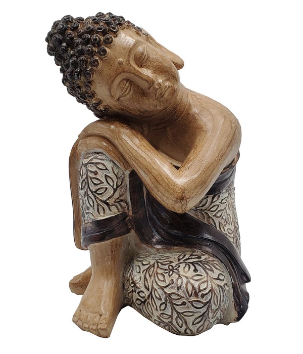 Dehner Polyresin-Buddha Holzoptik, Ca. H29 Cm 3 Dehner Polyresin-Buddha Holzoptik, Ca. H29 Cm