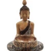 Dehner Polyresin-Buddha Holzoptik Mit Pflanzschale, Ca. H41 Cm