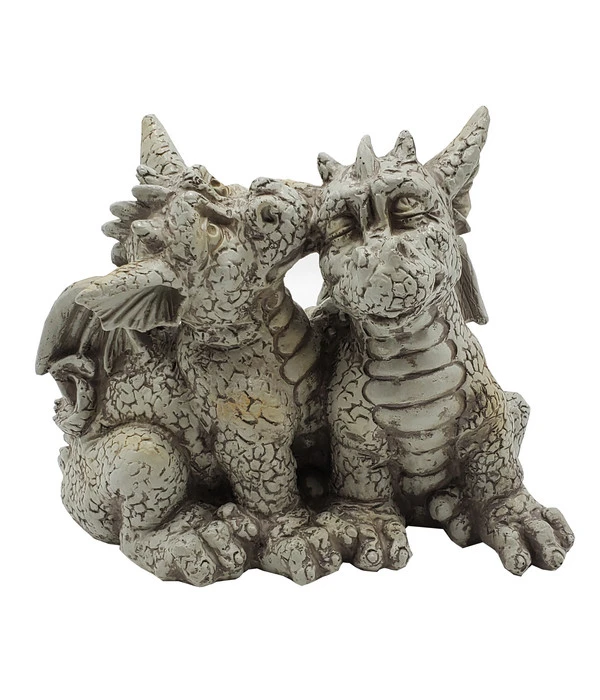 Dehner Polyresin-Drachenpaar, Ca. H19,5 Cm 3 Dehner Polyresin-Drachenpaar, Ca. H19,5 Cm