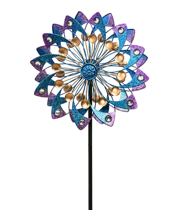 Dehner Metall-Windrad Diamant, Ca. B38/H134/T16,5 Cm 3 Dehner Metall-Windrad Diamant, Ca. B38/H134/T16,5 Cm