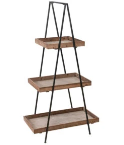 Dehner Regal Aus Metall Und Holz, Ca. H137,5 Cm