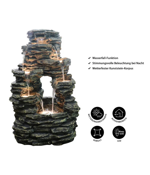 Dehner Polyresin-Gartenbrunnen Salto, Ca. H99 Cm 4 Dehner Polyresin-Gartenbrunnen Salto, Ca. H99 Cm – Bild 2