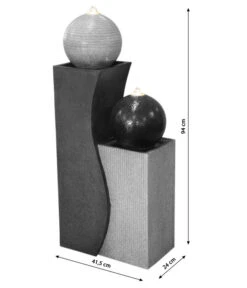 Dehner Polyresin-Gartenbrunnen Ying Yang, Ca. H94 Cm -Markenqualität 6742506 WE DE 001 DehnerPolyresinBrunnenYingYang