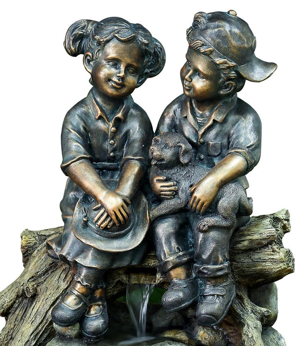 Dehner Polyresin-Gartenbrunnen Friends, Ca. B44/H68/T35 Cm 6 Dehner Polyresin-Gartenbrunnen Friends, Ca. B44/H68/T35 Cm – Bild 4