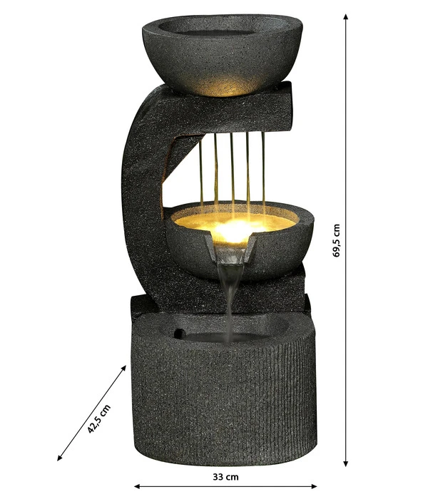 Dehner Polyresin-Gartenbrunnen Salerno, Ca. B33/H69,5/T42,5 Cm 4 Dehner Polyresin-Gartenbrunnen Salerno, Ca. B33/H69,5/T42,5 Cm – Bild 2