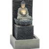 Dehner Polyresin-Gartenbrunnen Buddha, Ca. B35/H64/T32 Cm -Markenqualität 6742936 WE FS 001 GartenbrunnenBuddhagrau