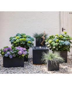 Dehner Polyresin-Gartenbrunnen Praca Mit LED-Beleuchtung, Quadratisch -Markenqualität 6743645 6743991 WE MO 001 DehnerPolyresinGartenbrunnenPraca