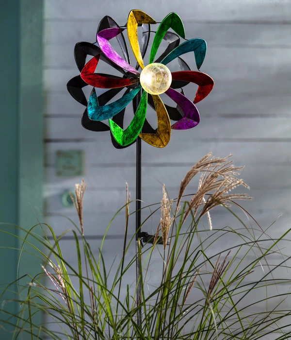 Dehner Solar-Windrad Colorato, Ca. B33/H151/22 Cm 4 Dehner Solar-Windrad Colorato, Ca. B33/H151/22 Cm – Bild 2