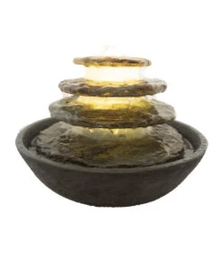 Dehner Polyresin-Zimmerbrunnen Hoku Mit LED-Beleuchtung, Ca. H16,5 Cm