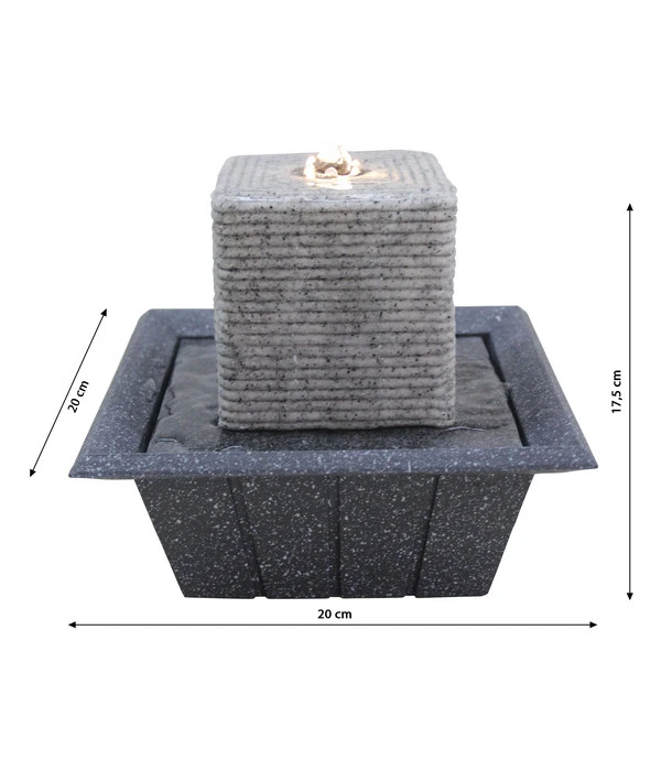 Dehner Zimmerbrunnen Lani Mit LED-Beleuchtung, Ca. H17,5 Cm 4 Dehner Zimmerbrunnen Lani Mit LED-Beleuchtung, Ca. H17,5 Cm – Bild 2