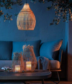 Dehner Solar-Hängeleuchte Cetara, Ca. Ø29/H42 Cm -Markenqualität 6869507 WE MO 001 Cetara