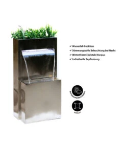 Dehner Edelstahl-Gartenbrunnen Dallas, Ca. H89 Cm 9 Dehner Edelstahl-Gartenbrunnen Dallas, Ca. H89 Cm -Markenqualität 6895437 WE DE 002 DehnerEdelstahlGartenbrunnenDallas