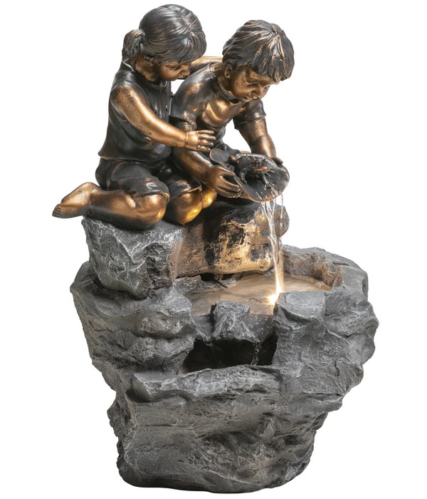 Dehner Polyresin-Gartenbrunnen Couple, Ca. H48 Cm 3 Dehner Polyresin-Gartenbrunnen Couple, Ca. H48 Cm
