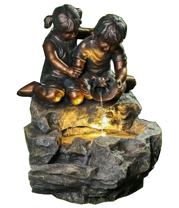 Dehner Polyresin-Gartenbrunnen Couple, Ca. H48 Cm 4 Dehner Polyresin-Gartenbrunnen Couple, Ca. H48 Cm – Bild 2