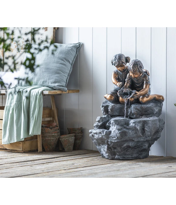 Dehner Polyresin-Gartenbrunnen Couple, Ca. H48 Cm 5 Dehner Polyresin-Gartenbrunnen Couple, Ca. H48 Cm – Bild 3