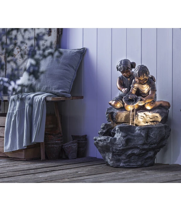 Dehner Polyresin-Gartenbrunnen Couple, Ca. H48 Cm 6 Dehner Polyresin-Gartenbrunnen Couple, Ca. H48 Cm – Bild 4