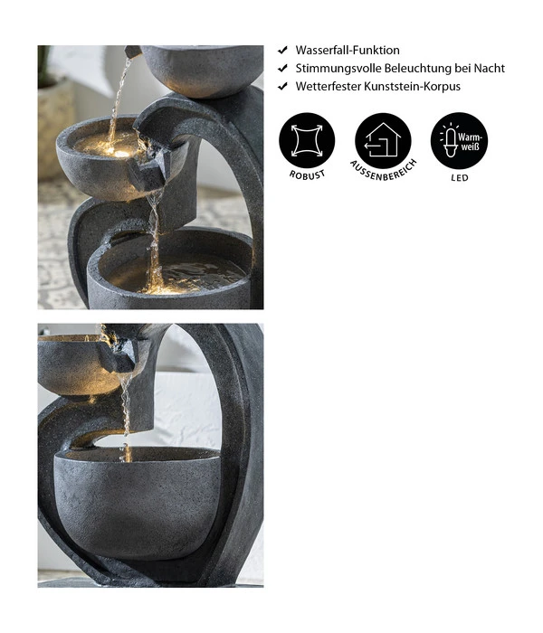 Dehner Polyresin-Gartenbrunnen Heart, Ca. H72,5 Cm 7 Dehner Polyresin-Gartenbrunnen Heart, Ca. H72,5 Cm – Bild 5