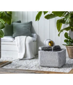 Dehner Granit-Gartenbrunnen Bambu, Ca. H47 Cm -Markenqualität 6938385 WE MO 001 BrunnenBambu