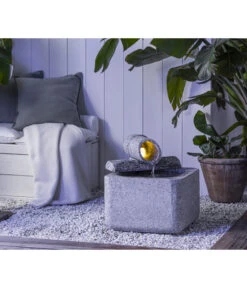 Dehner Granit-Gartenbrunnen Bambu, Ca. H47 Cm -Markenqualität 6938385 WE MO 002 BrunnenBambu